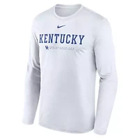NCAA Nike Kentucky Wildcats 2025 Courtside Basketball Shootaround Legend Dri-FIT Long Sleeve T-Shirt