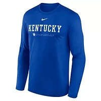 NCAA Nike Kentucky Wildcats 2025 Courtside Basketball Shootaround Legend Dri-FIT Long Sleeve T-Shirt