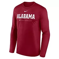 Alabama Crimson Tide NCAA Nike 2025 Courtside Basketball Shootaround Legend Dri-FIT Long Sleeve T-Shirt