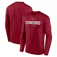 Stanford Cardinal NCAA Nike 2025 Courtside Basketball Shootaround Legend Dri-FIT Long Sleeve T-Shirt