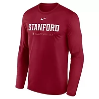 Stanford Cardinal NCAA Nike 2025 Courtside Basketball Shootaround Legend Dri-FIT Long Sleeve T-Shirt