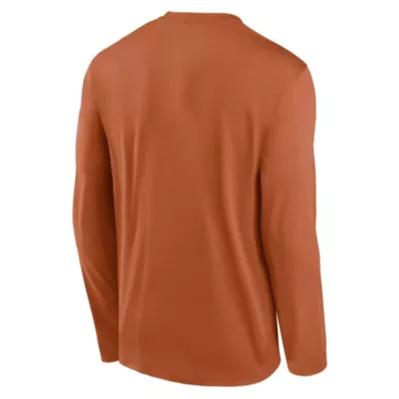 NCAA Nike Texas Longhorns 2025 Courtside Basketball Shootaround Legend Dri-FIT Long Sleeve T-Shirt