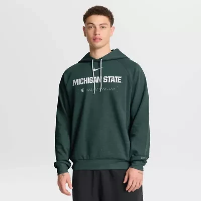 NCAA Nike Michigan State Spartans 2025 Courtside Basketball Practice Raglan Dri-FIT Hoodie