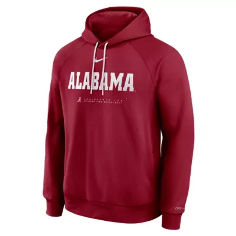 Alabama Crimson Tide NCAA Nike 2025 Courtside Basketball Practice Raglan Dri-FIT Hoodie