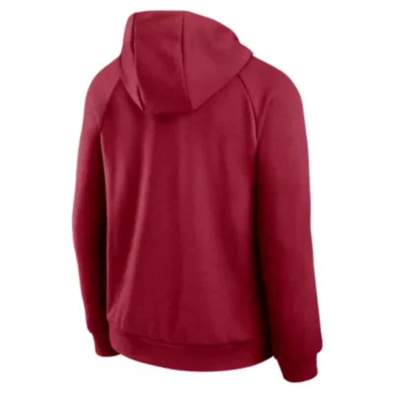 Alabama Crimson Tide NCAA Nike 2025 Courtside Basketball Practice Raglan Dri-FIT Hoodie