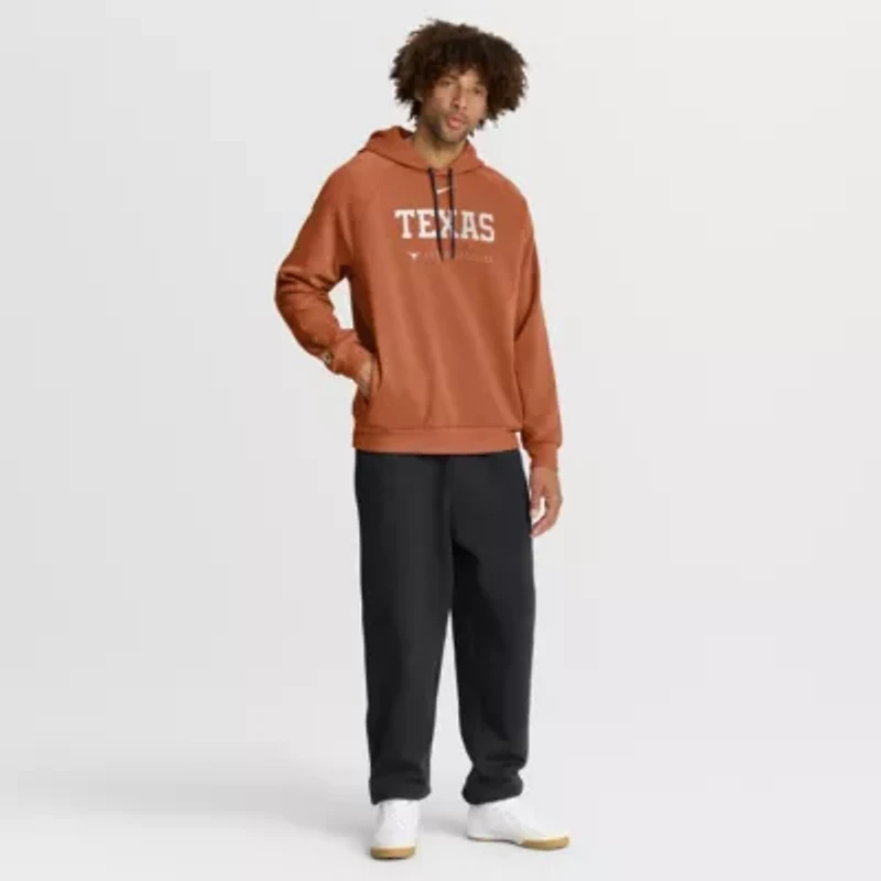 NCAA Nike Texas Longhorns 2025 Courtside Basketball Practice Raglan Dri-FIT Hoodie