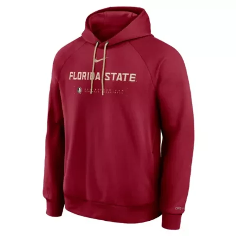 NCAA Nike Florida State Seminoles 2025 Courtside Basketball Practice Raglan Dri-FIT Hoodie