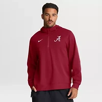 Alabama Crimson Tide NCAA Nike 2025 Coaches Premium Dri-FIT Quarter-Zip Hoodie