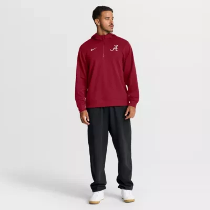 Alabama Crimson Tide NCAA Nike 2025 Coaches Premium Dri-FIT Quarter-Zip Hoodie