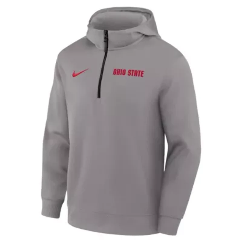NCAA Nike Ohio State Buckeyes 2025 Coaches Premium Dri-FIT Quarter-Zip Hoodie