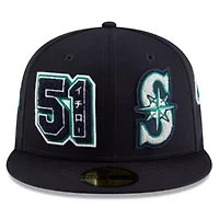 MLB Ichiro Suzuki Seattle Mariners 2025 Baseball Hall of Fame Patched 59FIFTY Fitted Hat