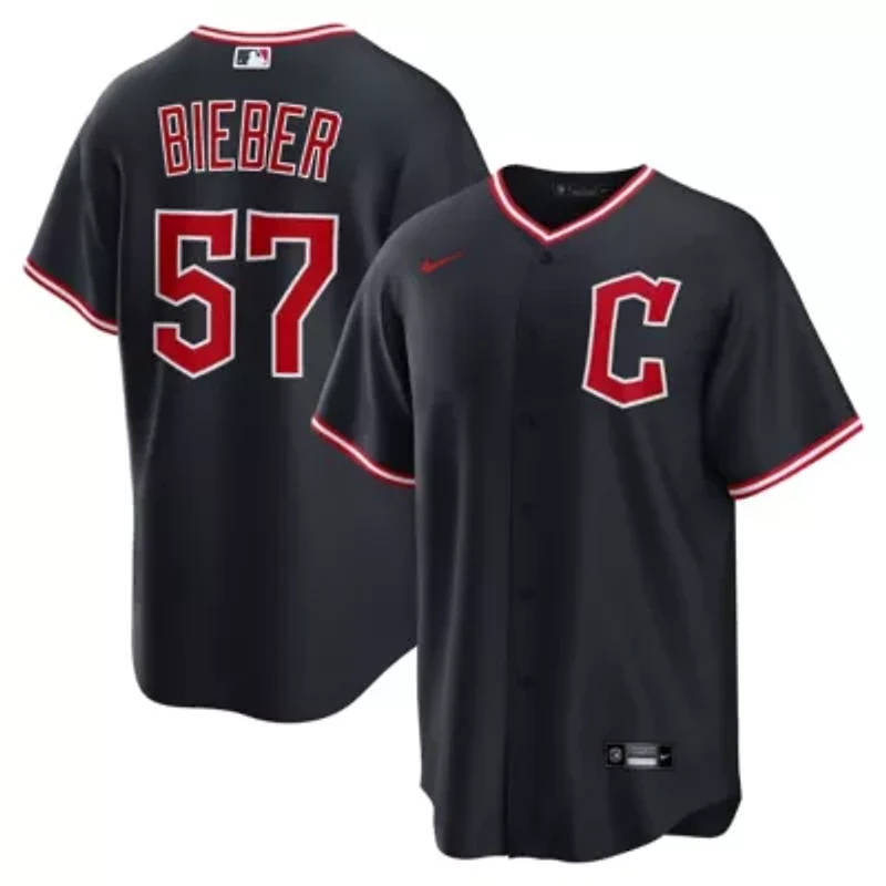 MLB Nike Shane Bieber Cleveland Guardians Alternate Replica Jersey