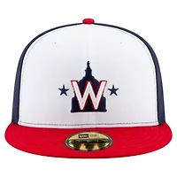 MLB White/Navy/Red Washington Nationals 20th Anniversary 59FIFTY Fitted Hat