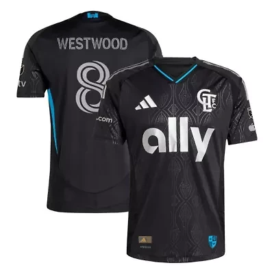 MLS Ashley Westwood Charlotte FC 2025 Fortress Kit Authentic Player Jersey