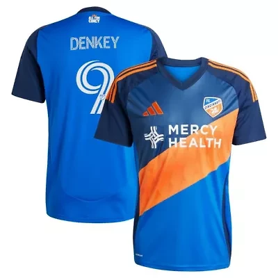 MLS Kévin Denkey FC Cincinnati 2025 and Legacy Kit Replica Player Jersey