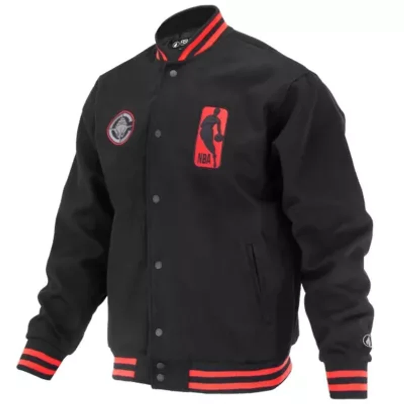 Los Angeles Clippers NBA Unisex LA Logoman Shadow Collection Full-Snap Varsity Jacket