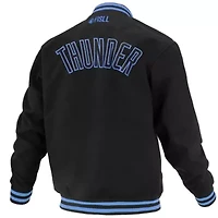 NBA Unisex Oklahoma City Thunder Logoman Shadow Collection Full-Snap Varsity Jacket