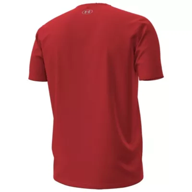 NCAA Under Armour Wisconsin Badgers 2025 Sideline Football Performance T-Shirt