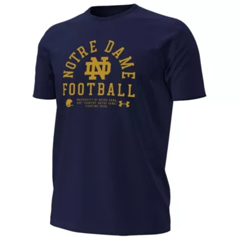 NCAA Under Armour Notre Dame Fighting Irish 2025 Sideline Football Performance T-Shirt