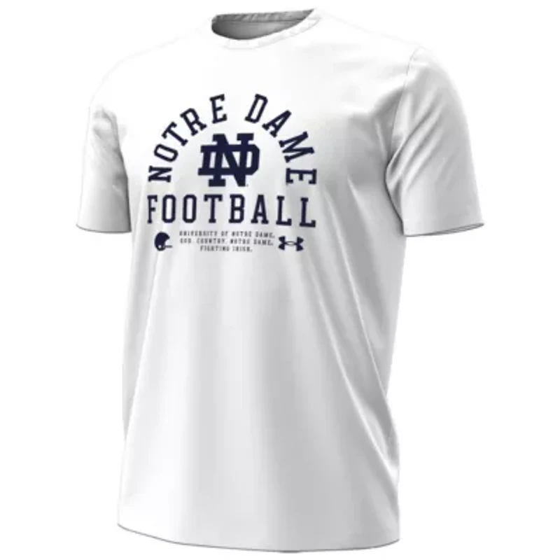 NCAA Under Armour Notre Dame Fighting Irish 2025 Sideline Football Performance T-Shirt