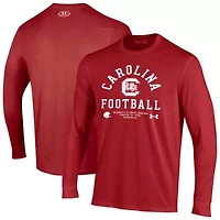 NCAA Under Armour South Carolina Gamecocks 2025 Sideline Football Performance Cotton Long Sleeve T-Shirt