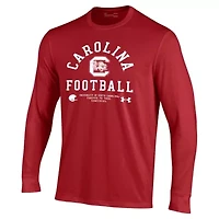 NCAA Under Armour South Carolina Gamecocks 2025 Sideline Football Performance Cotton Long Sleeve T-Shirt