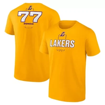 NBA Fanatics Luka Dončić Los Angeles Lakers Behind The Back Name & Number T-Shirt