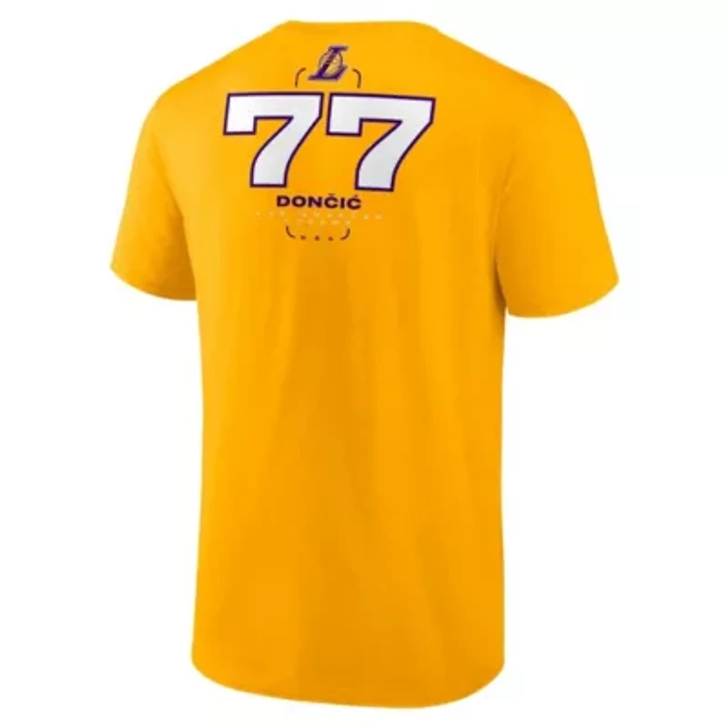 NBA Fanatics Luka Dončić Los Angeles Lakers Behind The Back Name & Number T-Shirt