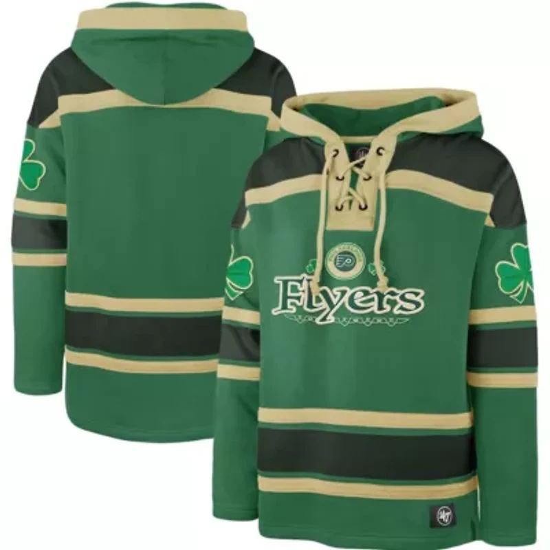 NHL Kelly Philadelphia Flyers St. Patrick's Day McLucky Superior Lacer Pullover Hoodie