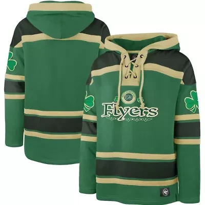 NHL Kelly Philadelphia Flyers St. Patrick's Day McLucky Superior Lacer Pullover Hoodie