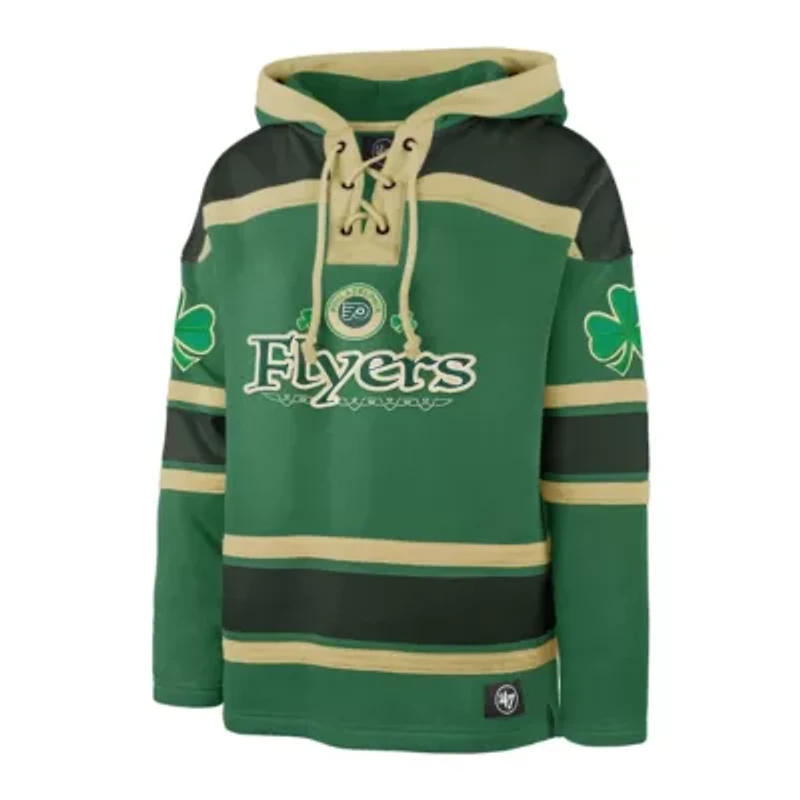 NHL Kelly Philadelphia Flyers St. Patrick's Day McLucky Superior Lacer Pullover Hoodie