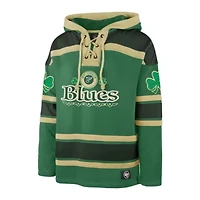 NHL Kelly St. Louis Blues Patrick's Day McLucky Superior Lacer Pullover Hoodie