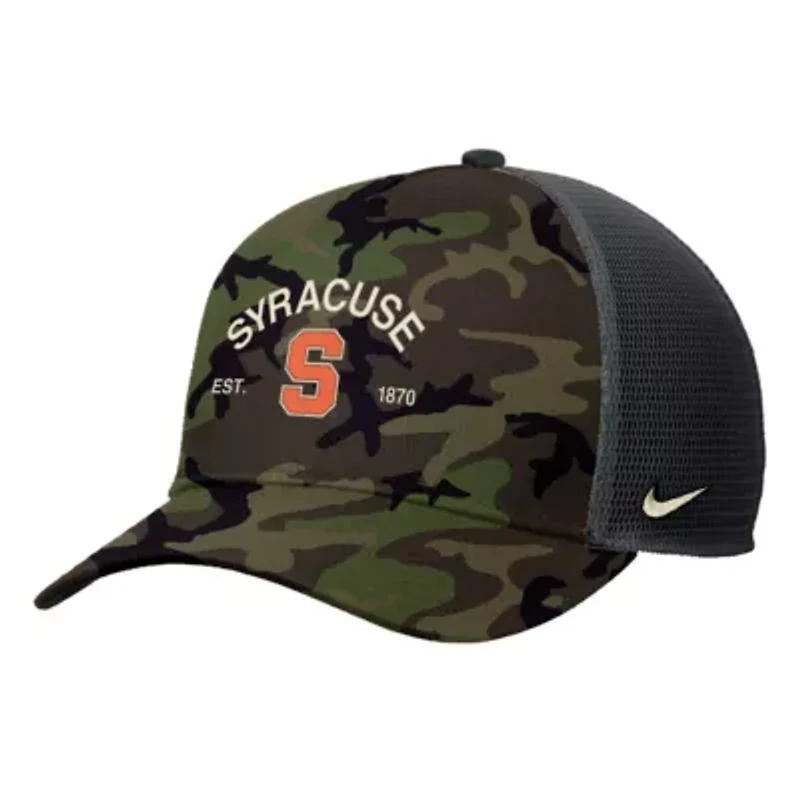 Syracuse Orange NCAA Nike Syracuse 2025 Military Appreciation Rise Adjustable Trucker Hat