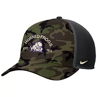 NCAA Nike TCU Horned Frogs 2025 Military Appreciation Rise Adjustable Trucker Hat
