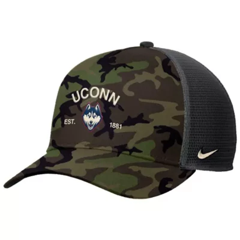 Connecticut Huskies NCAA Nike UConn Huskies 2025 Military Appreciation Rise Adjustable Trucker Hat