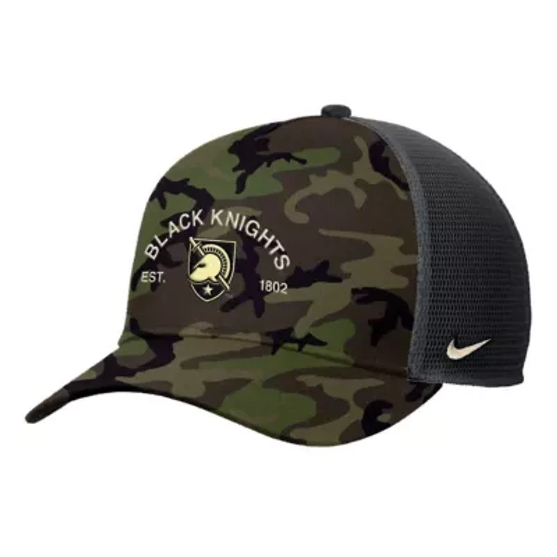 Army Black Knights NCAA Nike Army Knights 2025 Military Appreciation Rise Adjustable Trucker Hat