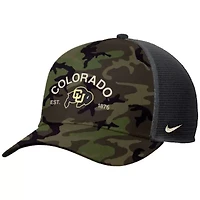 NCAA Nike Colorado Buffaloes 2025 Military Appreciation Rise Adjustable Trucker Hat