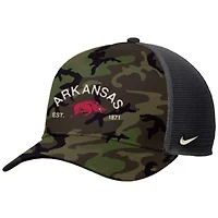 NCAA Nike Arkansas Razorbacks 2025 Military Appreciation Rise Adjustable Trucker Hat