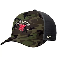 NCAA Nike Ole Miss Rebels 2025 Military Appreciation Rise Adjustable Trucker Hat