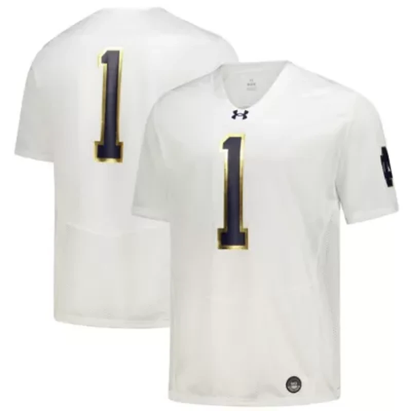 NCAA Under Armour Notre Dame Fighting Irish #1 Replica Football Jersey
