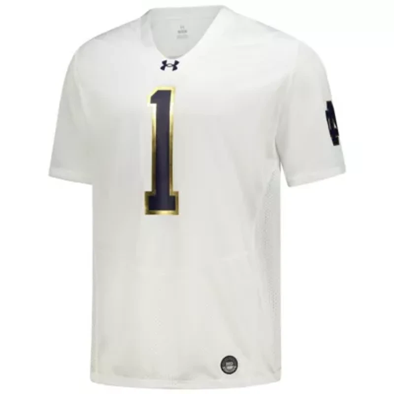 NCAA Under Armour Notre Dame Fighting Irish #1 Replica Football Jersey