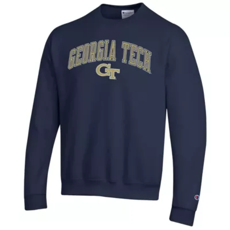 Georgia Tech Yellow Jackets NCAA Arch Over Logo Pullover Sweatshirt