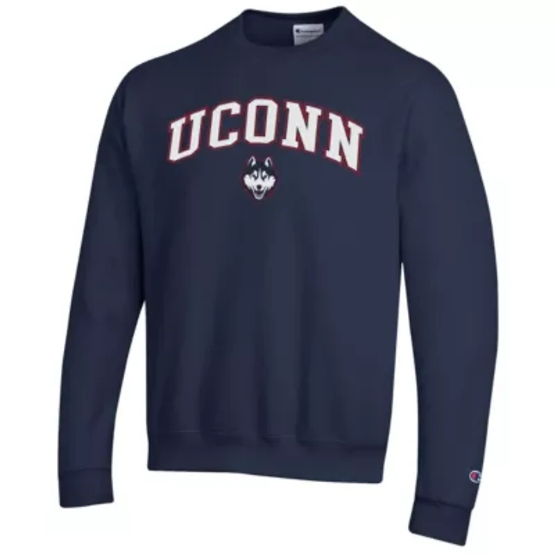 Connecticut Huskies NCAA UConn Arch Over Logo Pullover Sweatshirt