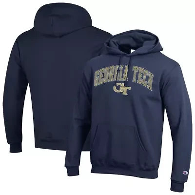 Georgia Tech Yellow Jackets NCAA Arch Over Logo Pullover Hoodie