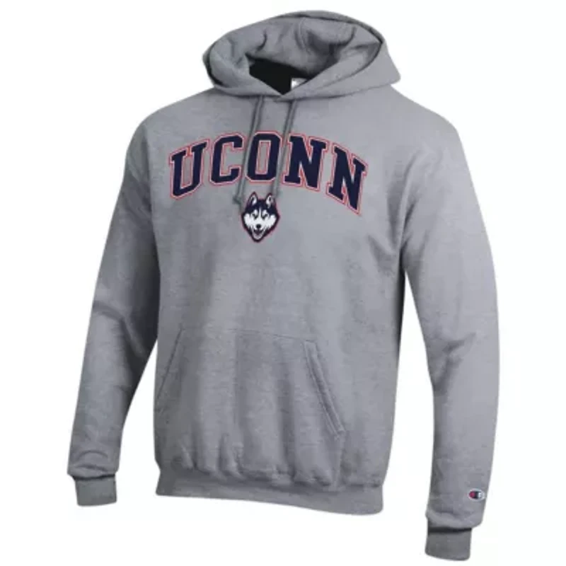 Connecticut Huskies NCAA UConn Arched Logo Fleece Pullover Hoodie