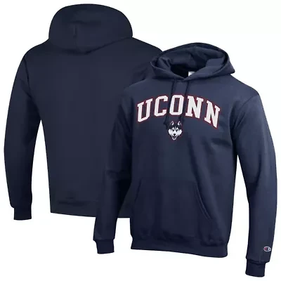 Connecticut Huskies NCAA UConn Arched Logo Fleece Pullover Hoodie