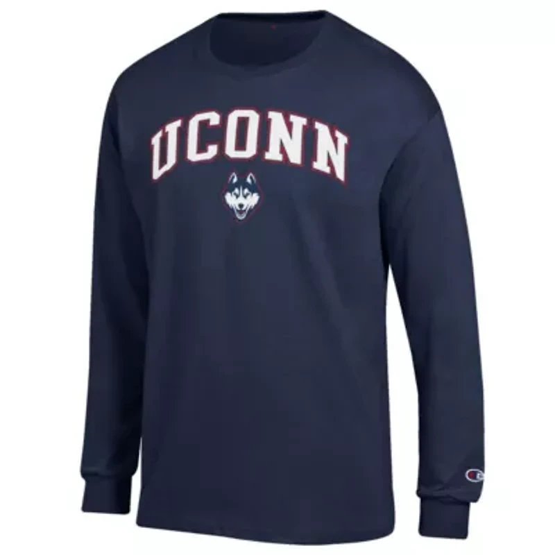 Connecticut Huskies NCAA UConn Arch Over Logo Long Sleeve T-Shirt