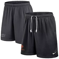 NCAA Nike Black/Gray Oklahoma State Cowboys 2025 Sideline Reversible Performance Shorts