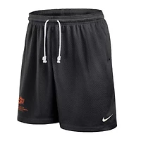 NCAA Nike Black/Gray Oklahoma State Cowboys 2025 Sideline Reversible Performance Shorts