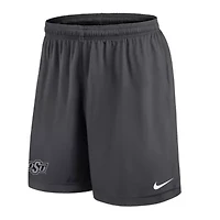 NCAA Nike Black/Gray Oklahoma State Cowboys 2025 Sideline Reversible Performance Shorts